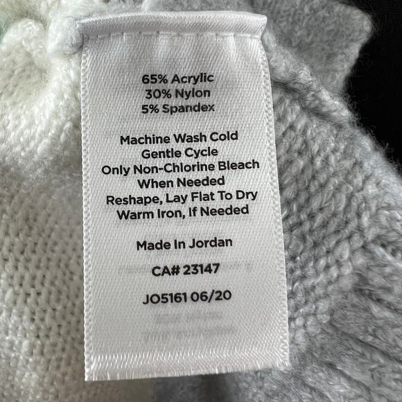 NWT Talbots Gray Blue Striped Knit Long Sleeve Turtleneck Sweater Pullover PXL - Picture 8 of 9